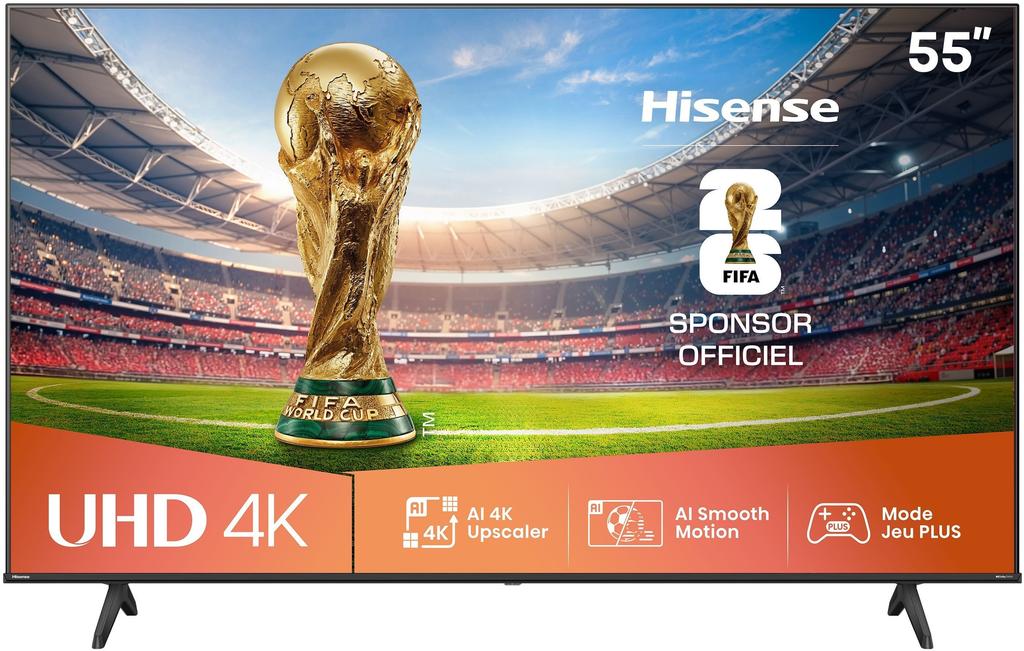 Hisense 55A6Q - LED-Fernseher 55" (139cm) - 4K UHD 3840x2160 - HDR10+ - Smart-TV - 3xHDMI 2.1 - WLAN