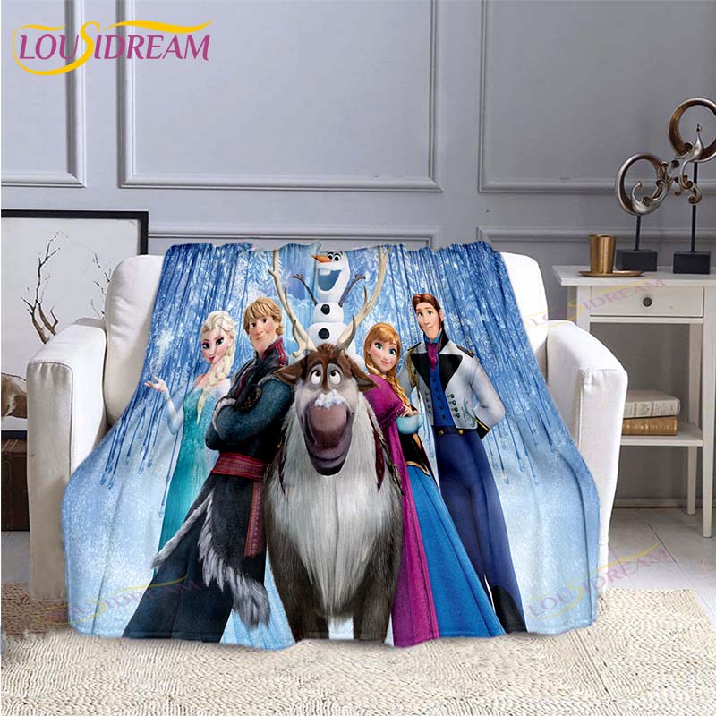 Gefrorene Mode-Decke Anime Flanell Bett-Überwurf Weiche 3D-bedruckte Cartoon-Decke Sofa Reise Camping Kinderdecke