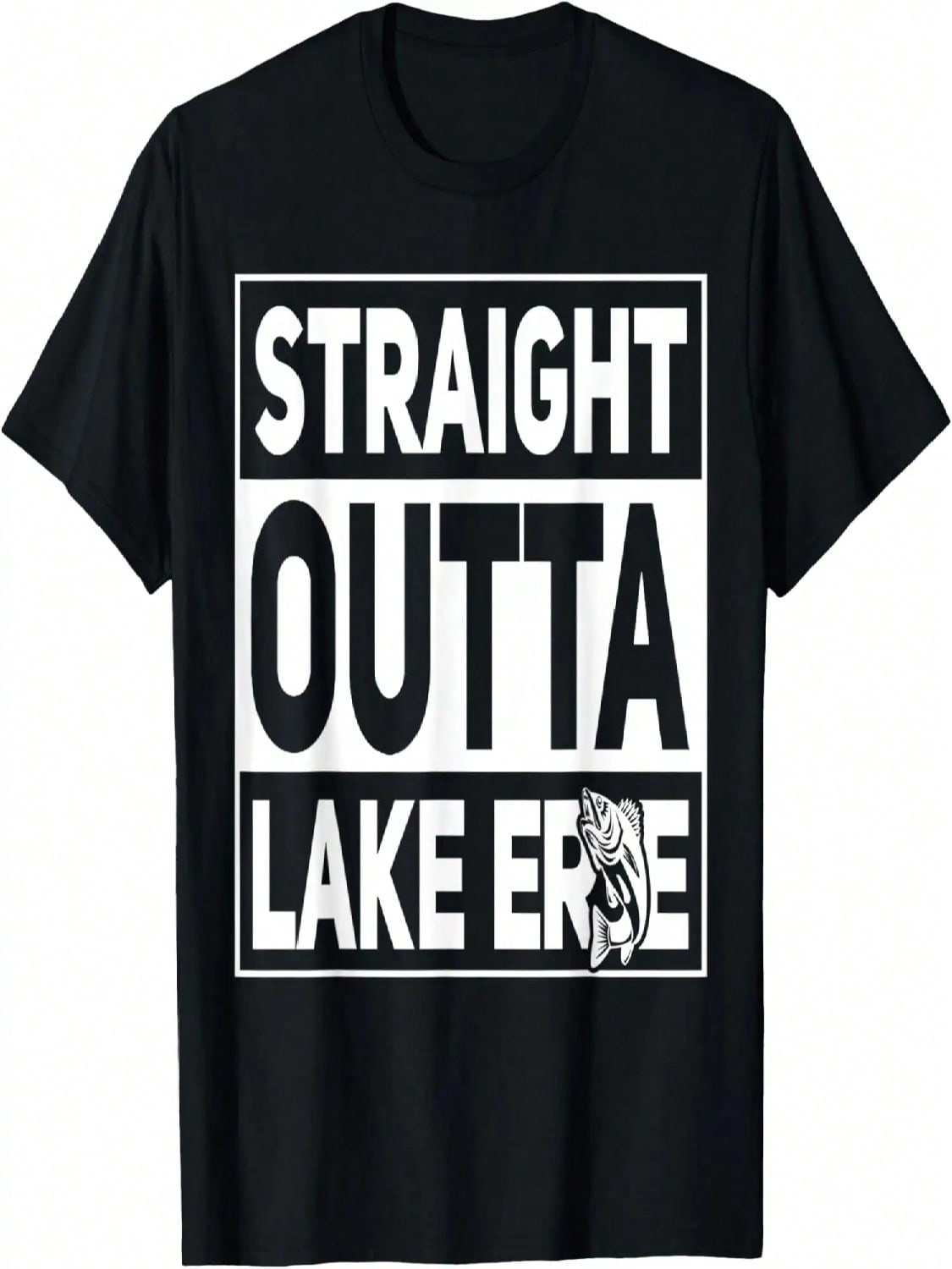 unisex Funny Walleye Fishing Straight Outta Lake Erie T-Shirt S разноцветный