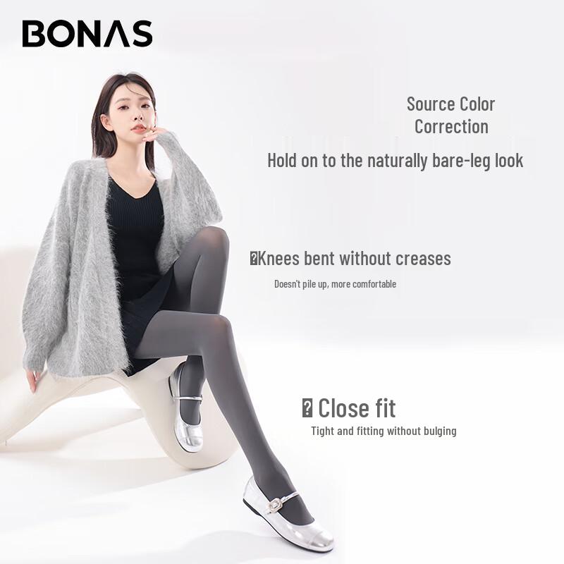 BONAS Women's 80D Illusion Warm Pantyhose