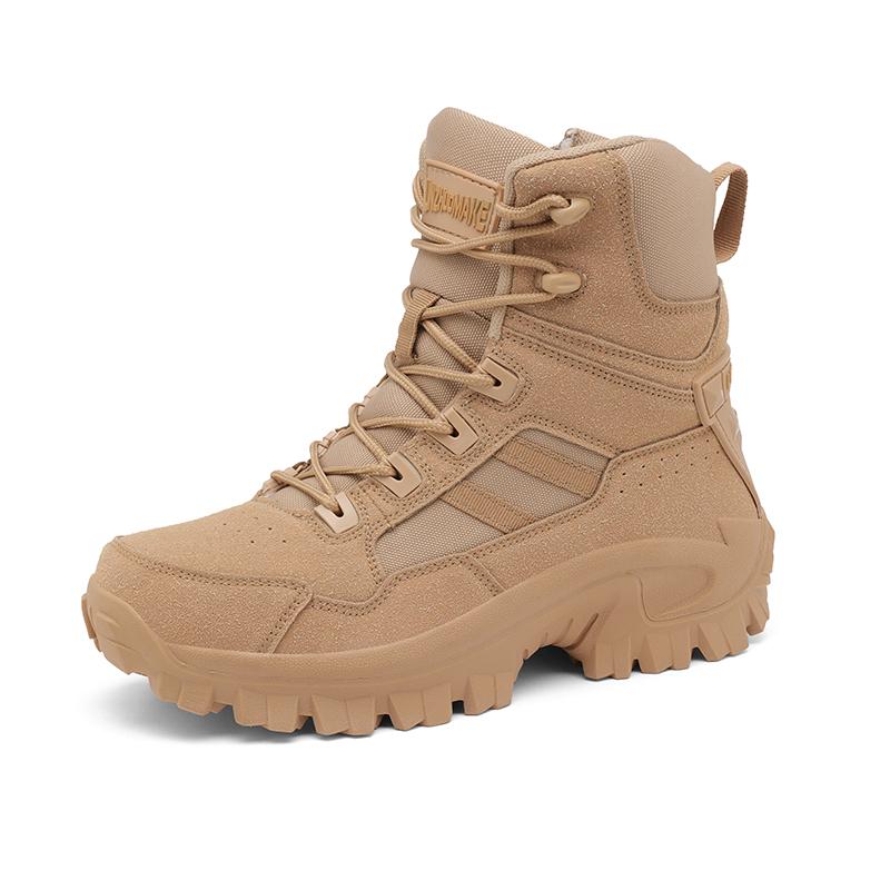 Men's New Big Size High Top Outdoor Style Breathable and Comfortable Anti-slip Shock Absorption Fashion Trend Combat Boots