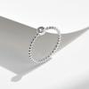 Bezel Setting Moissanite Ring 925 Sterling Silver Beads Trendy Stackable Finger Rings For Women Lab Diamond Jewelry