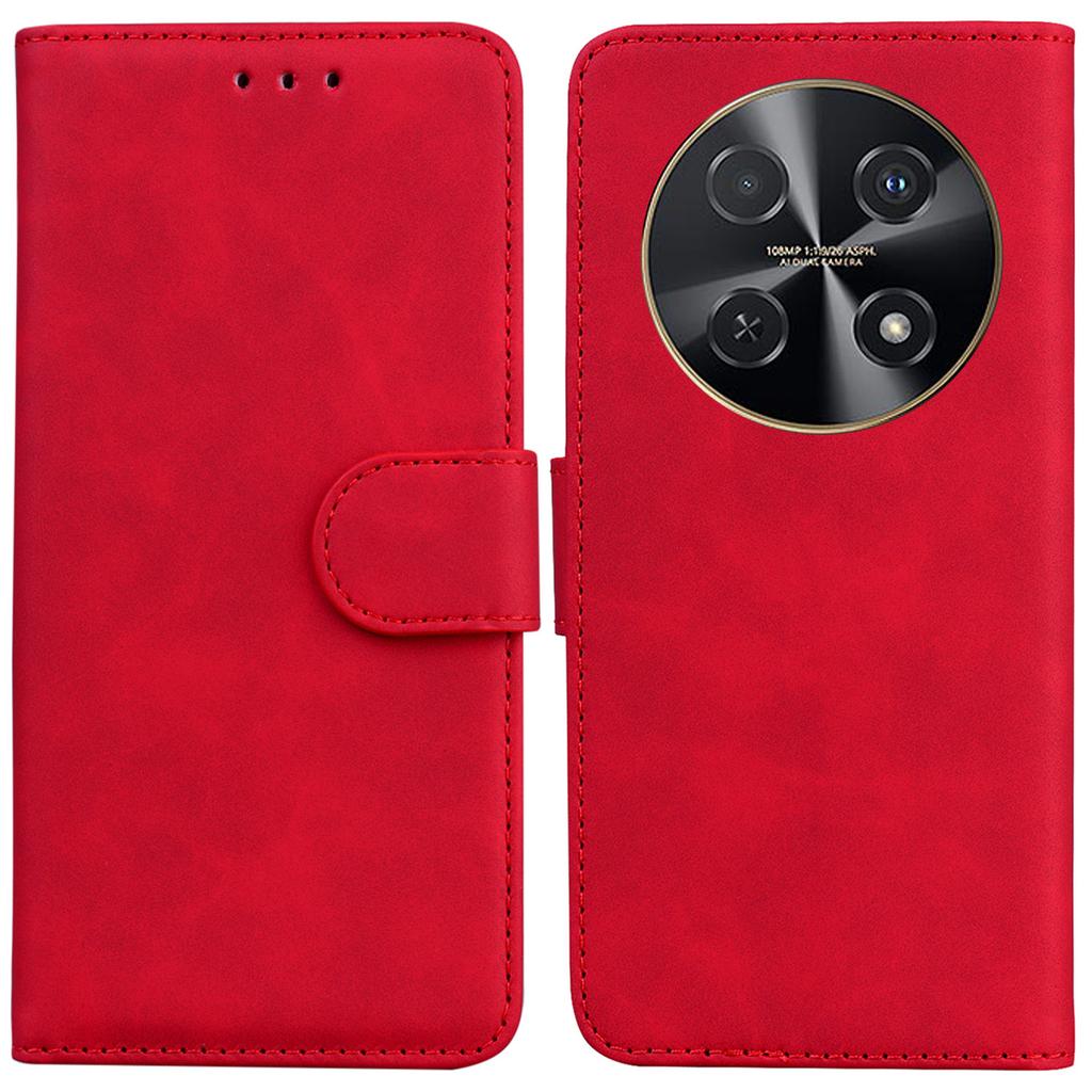 For Huawei nova 12i 4G Leather Case Solid Color Wallet Phone Cover
