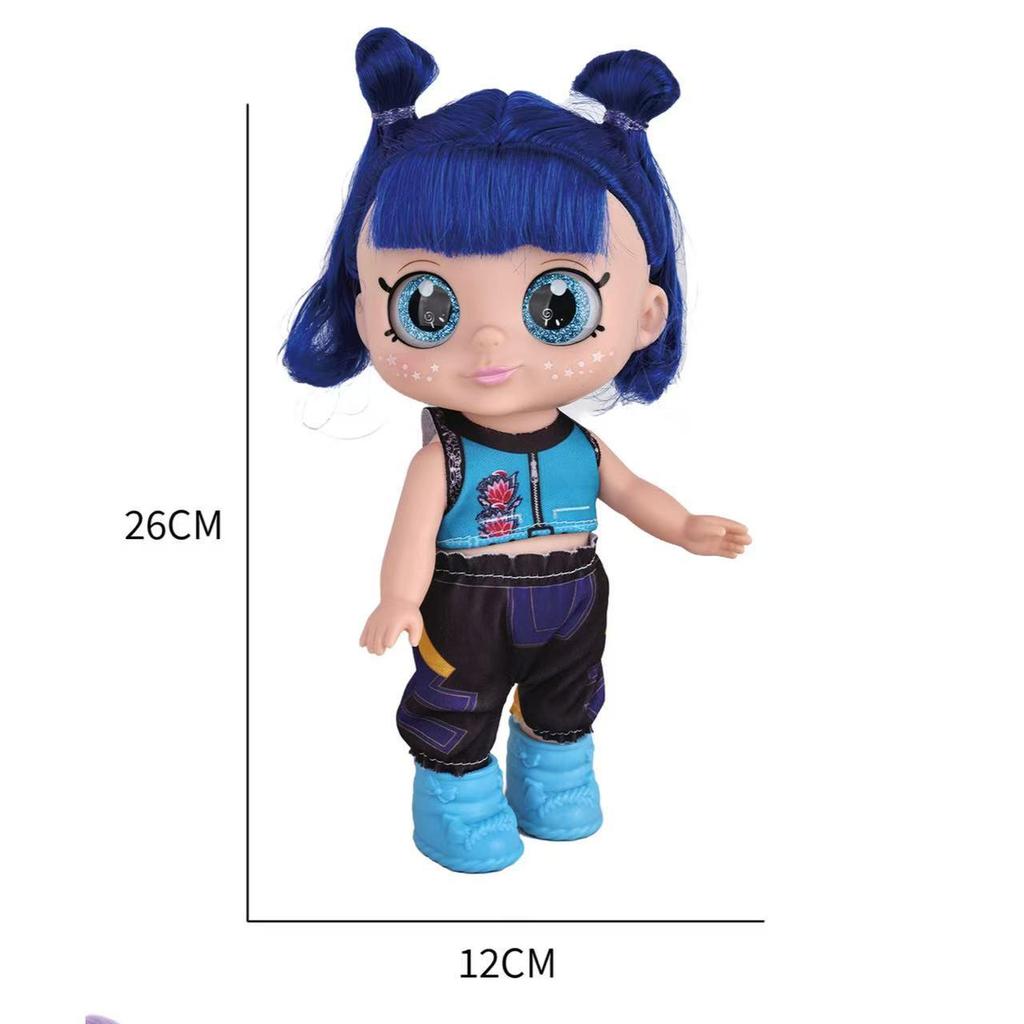 10-13 Inch 5-joint 5D-eyed K-POP Demon Hunter Music Theme Blue Tiger Plush Doll
