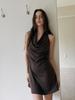 Madin Adele Coulle Neck Dress Brown