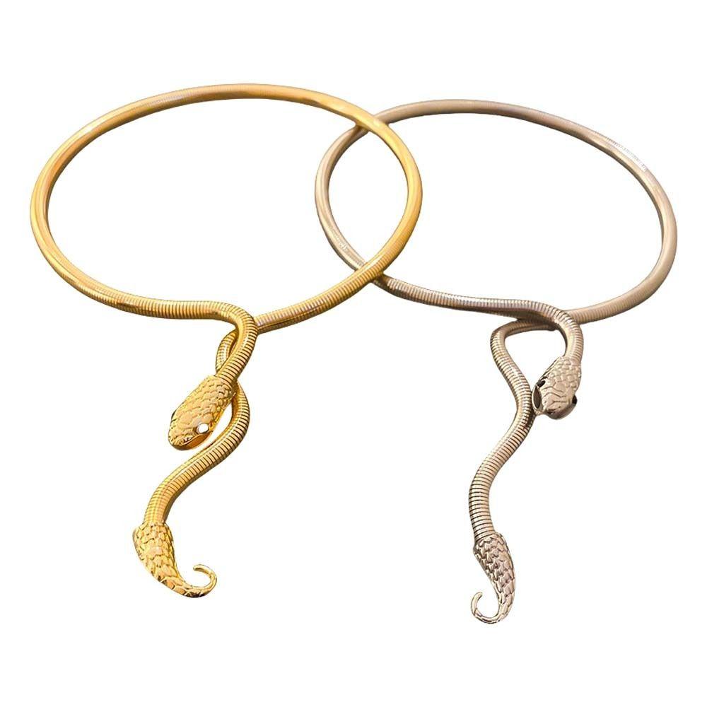Jewelry Accessories Exaggerated Snake Necklace Metal Iron Zinc Zinc Alloy Clavicle Chain  Girls Gift