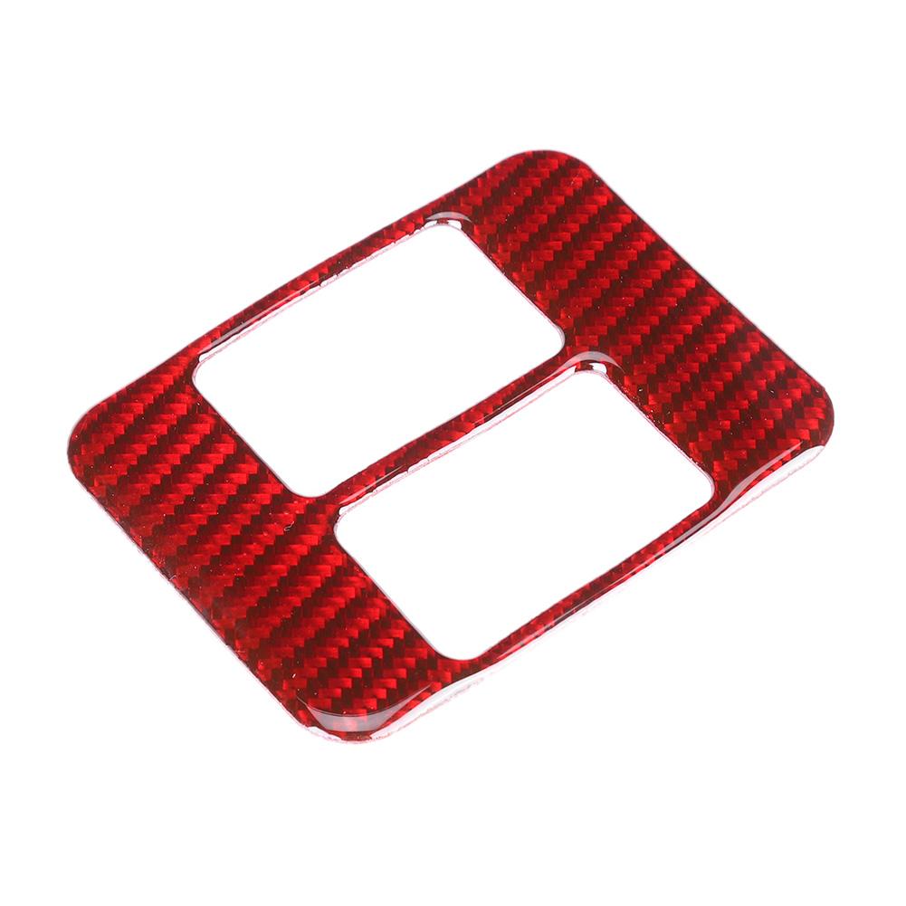 

Carbon Fiber Center Console Seat Heating Button Cover Frame Fit for Subaru Red