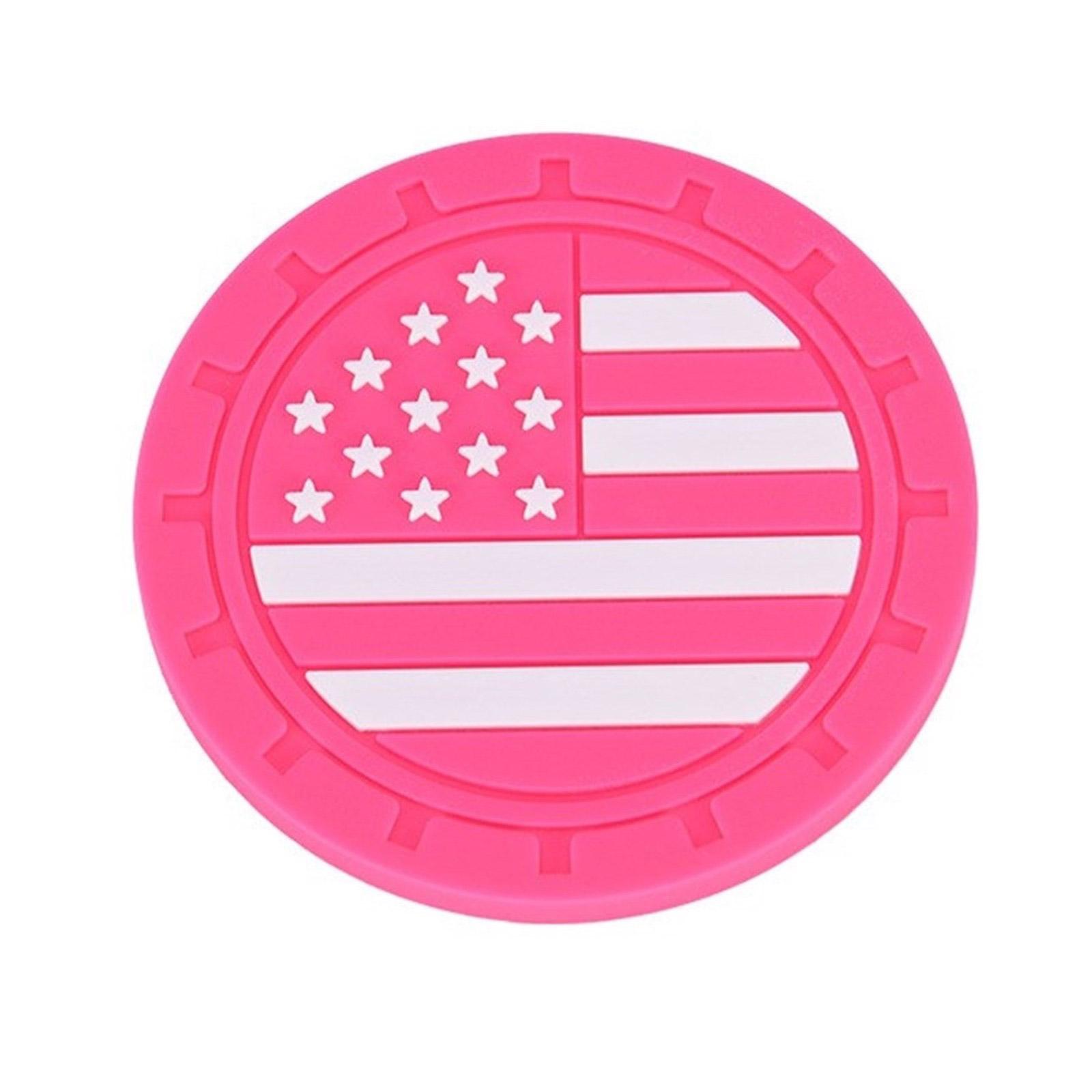 

Автомобильный круглый подстаканник для салона автомобиля, подставки под стаканы, противоскользящий держатель для стакана, вставка для напитков, универсальный коврик для домашнего офиса горячий розовый