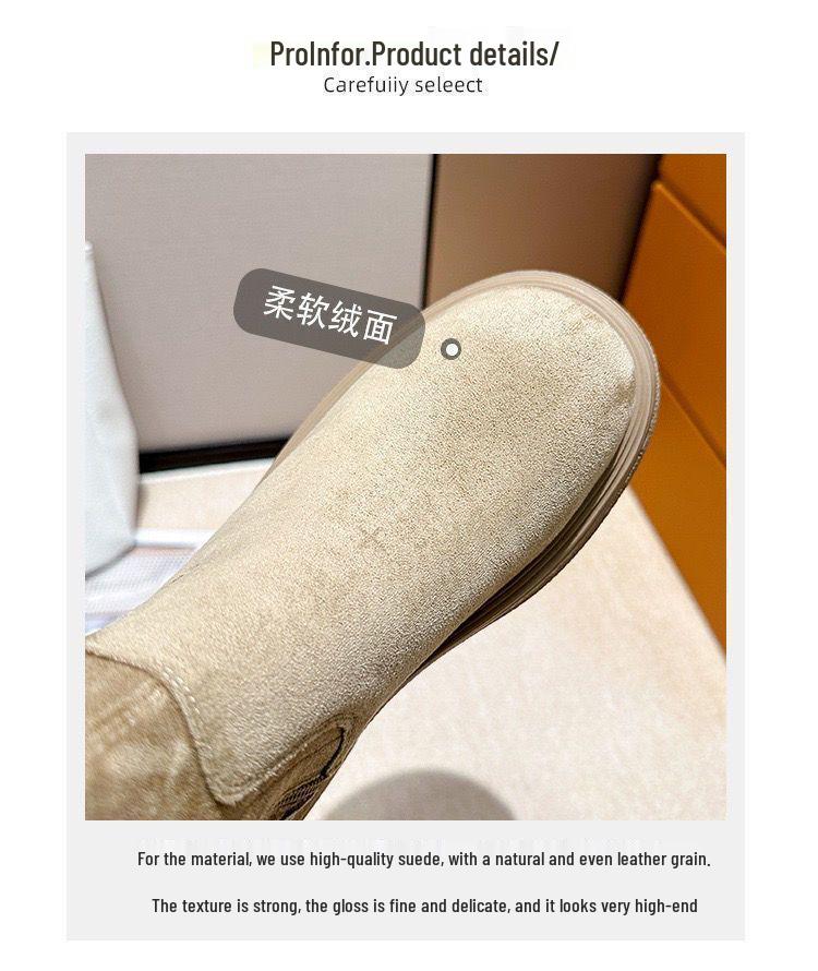 Women's Plus Size Over-the-Knee Slimming Knight Boots - Thick-Soled, Large Calf, Autumn/Winter