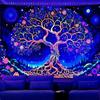 Arazzi Magici Albero che Brilla al Buio Arazzo a Reazione UV Decorazione Sfondo Appeso a Parete Camera da Letto Decorazione Festa