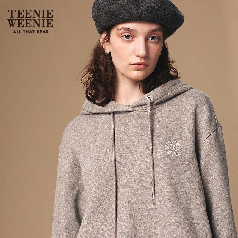 Teenie Weenie Women's Bear Letter Hooded Sweatshirt