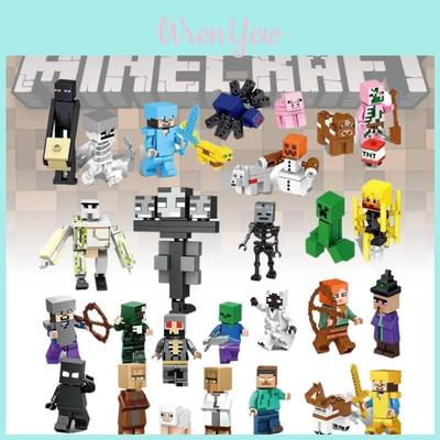 Serie Minecraft 29-teiliges Set Bausteine Minifigur Mini-Spielzeug Modell Dekoration Geschenk