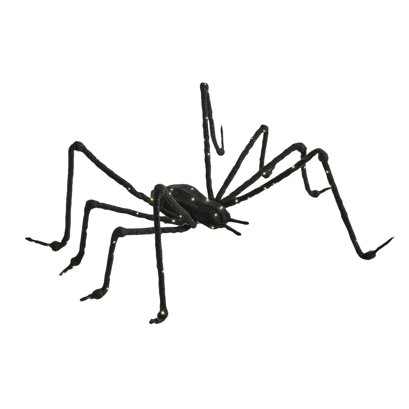 

Halloween Spider Decoration With Light Strip Holiday Horror Atmosphere Decoration Props One Size чёрный