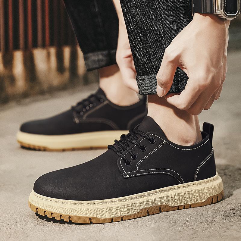 Fashion Casual thick soled men's shoes Retro versatile design style Leisure Outdoor Business Party Daily office outdoor quality shoes