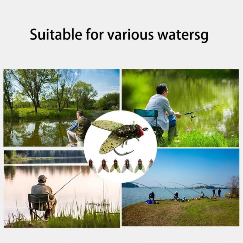 Simulation Fliegenköder Köder Angeln Weicher Köder mit Haken