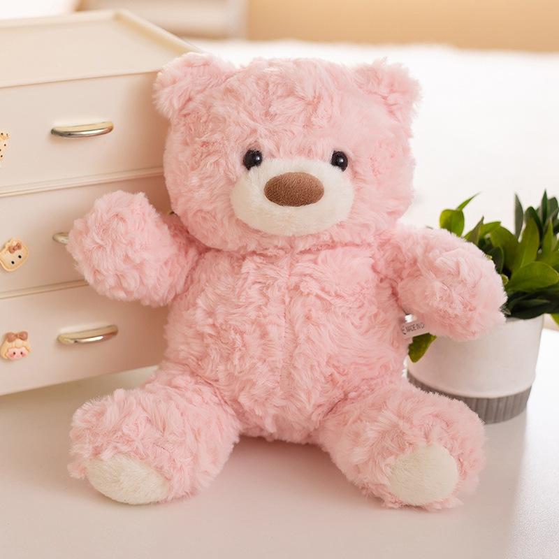 

Милый сидячий медведь плюшевая игрушка кукла мишка обнимашка дети успокаивают тряпичная кукла девочка подарок на день рождения 26cm（0.22kg） розовый