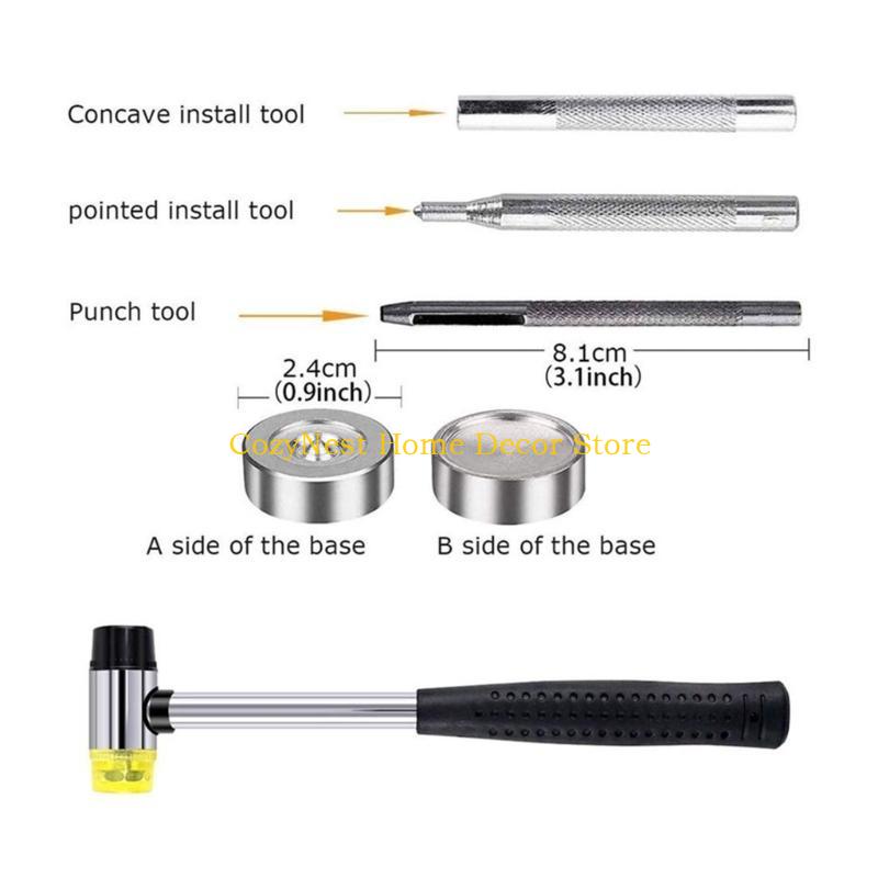 92MF 100/120 szt. Zestawy Dziurek 12,5 mm 4 Kolory Zestaw Oczk do Dziurek z Narzędziem do Montażu Zestawy Dziurkaczy do Skórzanego Paska Ubrań