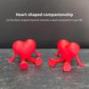 Romantyczna Czerwona Serce Ozdoba Figurka Miłości Drukowana 3D Prezent Walentynkowy dla Par Rocznica Urodziny Wystrój Domu Statua