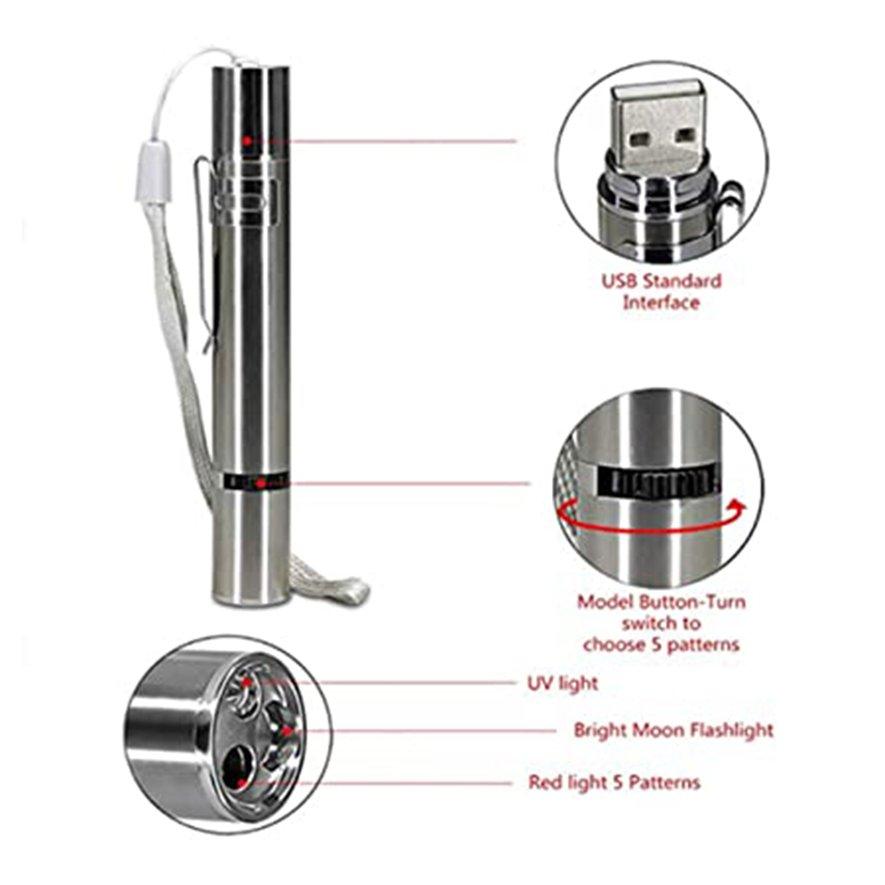 Buy Elegant Girl Pet Toy USB Charging Laser Pattern Ticking Cat Pen