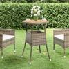 VidaXL Garden Table Ø60x75 Cm Acacia and Wicker Grey 310603