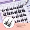 BQI Sunflower Self-Adhesive False Eyelashes: Glue-Free, Easy-Remove, Three-Step Application, Perfect for Beginners.