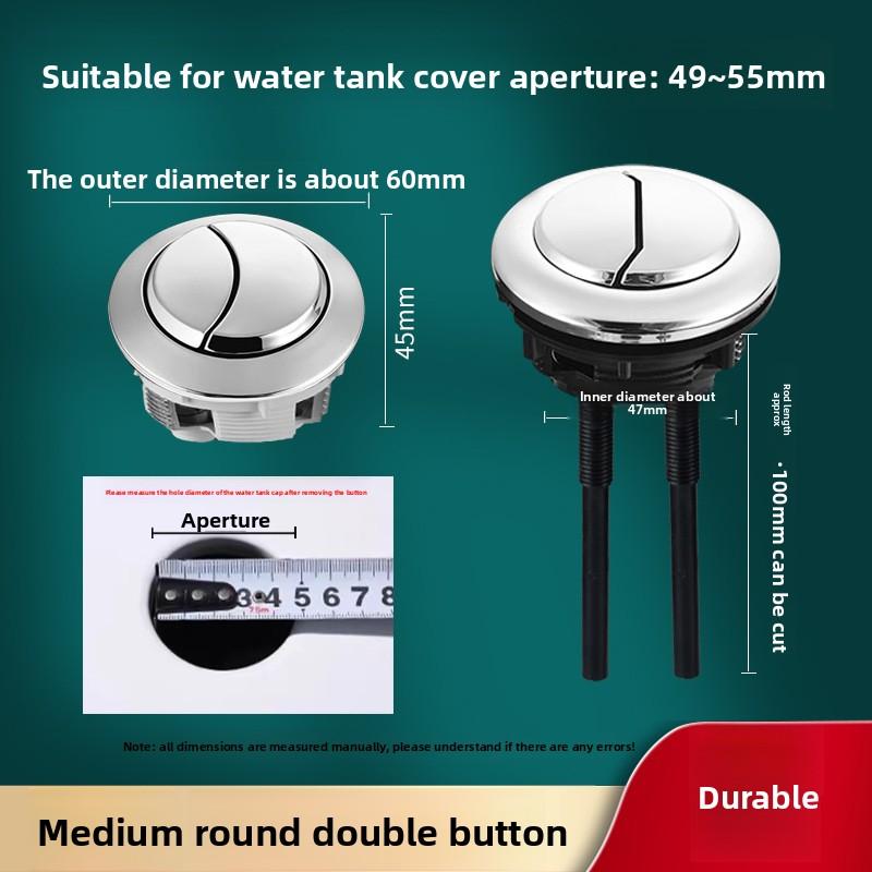 5PCS 38/48/58mm Universal Dual Flush Toilet Water Tank Button Round Valve Push Button Seat Water Tank Valve Bathroom Parts