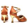 Latin Dance Shoes  Satin Sandal Ladies Latin Dancing Shoes Pro Soft Sole High Heels Comfortable Stable