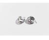 Real Gold-Plated Copper Crazy Sister Classic Three-Tube Earrings: Women's C-Shaped Hoop Silver Needle 300