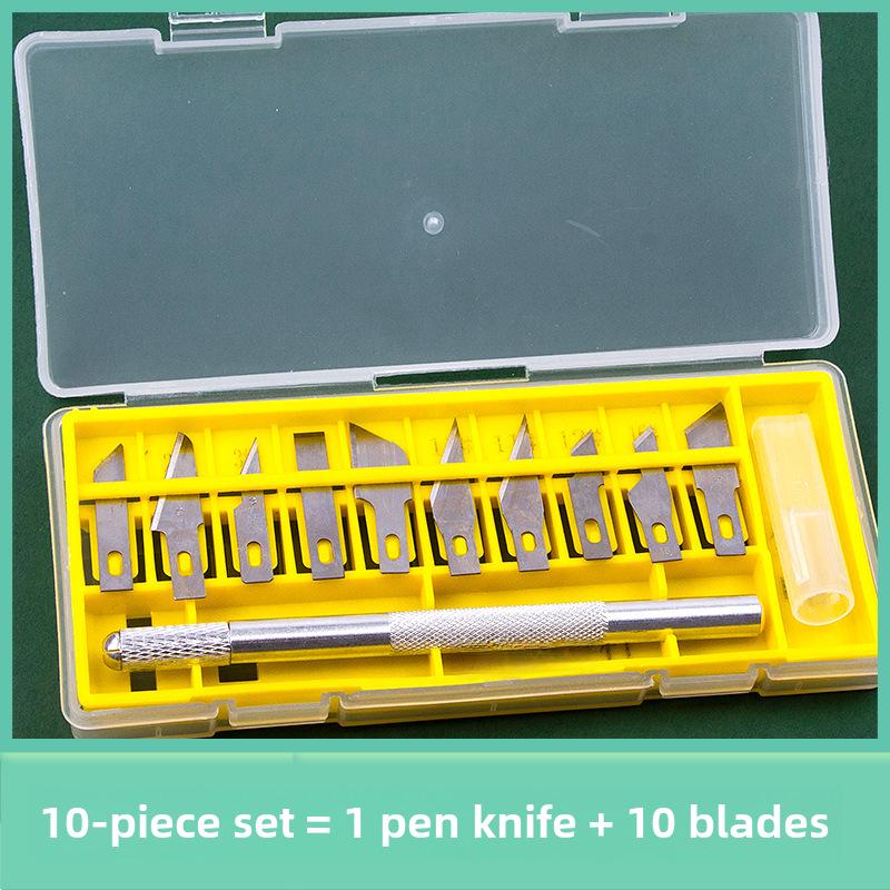 13-Piece Carving & Utility Knife Set with Detergent Bottle, Film, and Paper Cutting Tools