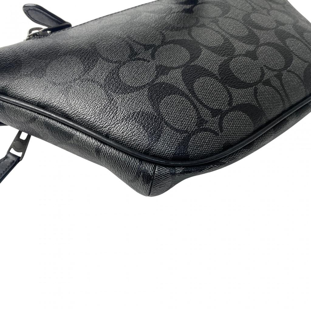 Used COACHbody Bag Black PVC Mens