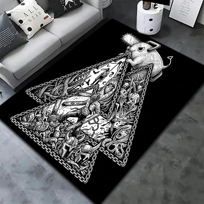 Chainsaw Man Carpet Rug For Living Room Bedroom Home Sofa Decoration Kids Play Nonslip Floor Mat