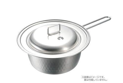 Captain Stag (CAPTAIN STAG) Outdoor Kitchen Utensils Camping Yukihira Pot, 18cm, Compatible with All Heat Sources, Stainless Steel, Made In Japan, Tsu