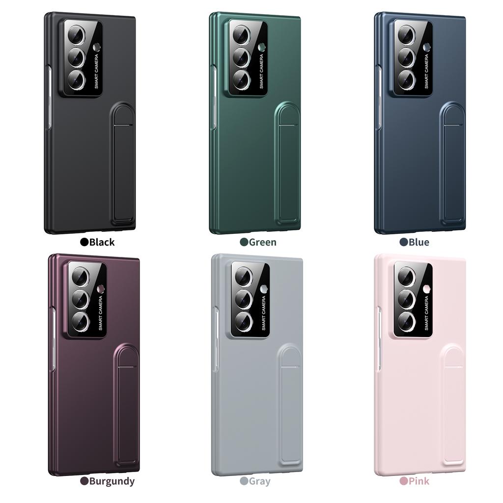 Lens Protection Bracket Case For Samsung Galaxy Z Fold 7 6 5 4 Stand Cover With Glass Screen Protector Ultra Thin