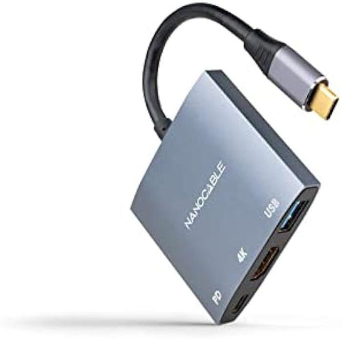 Adaptateur USB - NANO CABLE - 10.16.4306 - 4K Ultra HD - Blanc - Connecteur USB