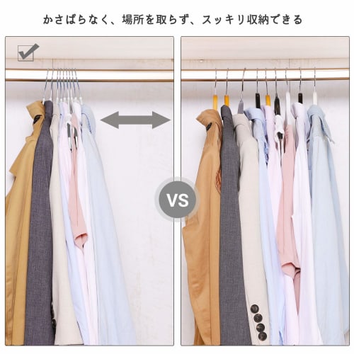 SONGMICS Hangers, Shape-Preserving T-Shirt Hangers, Laundry Hangers, Non-Slip, Collar Protection, Space-Saving, Slim, Multi-Functional, 360 Rotating,