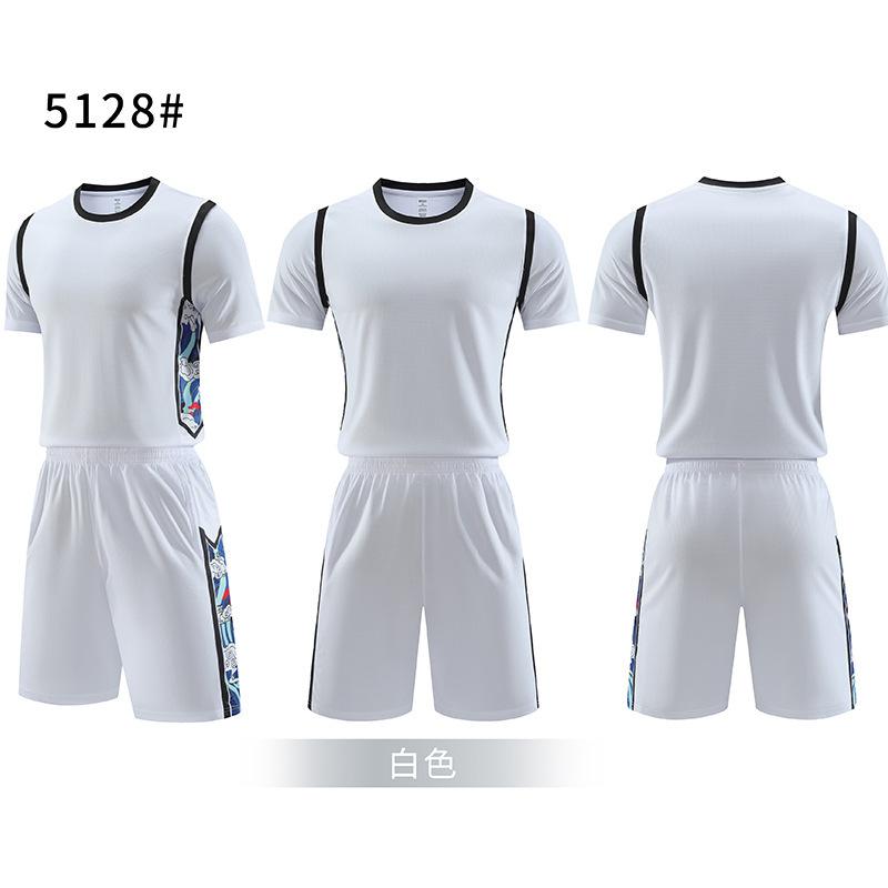 Football training clothes new fake two-piece short-sleeved basketball clothes set men s and women s sportswear quick-drying breathable training clothe XS