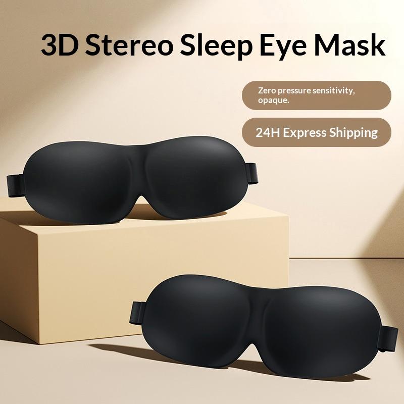 Máscara de Dormir Ajustável 3D Com Design Respirável, Bloqueia a Luz Enquanto Permite a Circulação de Ar Para os Olhos, Ajuste Confortável Unissex