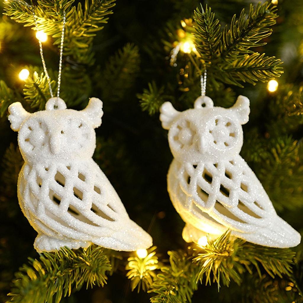Charms Wooden Snow Foam Elegant Christmas Tree Decoration Party Supplies Ornaments Hanging Pendants