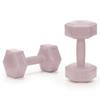 Haltères hexagonaux 2x2kg pour exercices de fitness, poids, lot de 2, rose
