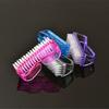 4Pcs Plastic Handle Grip Nail Dust Brush Fingernail Scrub Cleaner Pedicure Tools