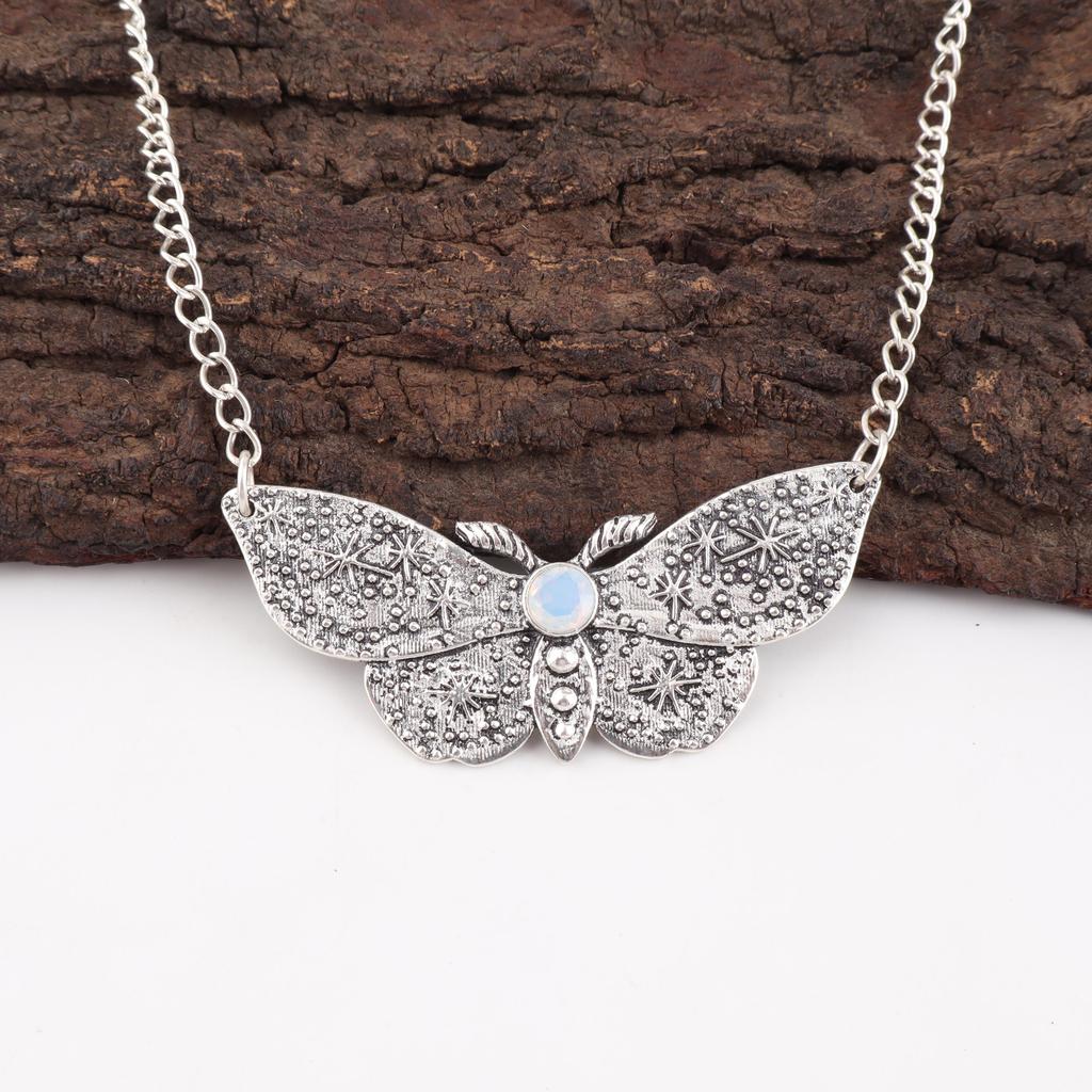 Milchiger Opal 925 Massives Sterlingsilber Anhänger, Handgefertigter Edelsteinanhänger Schmuck, Geschenke für Ehefrau Brandneuer Anhänger