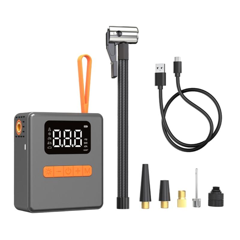 

Portable Compact Multi Use Air Compressor Featuring Digital Display & LED Light for Automotive Motorcycle Bikes 1