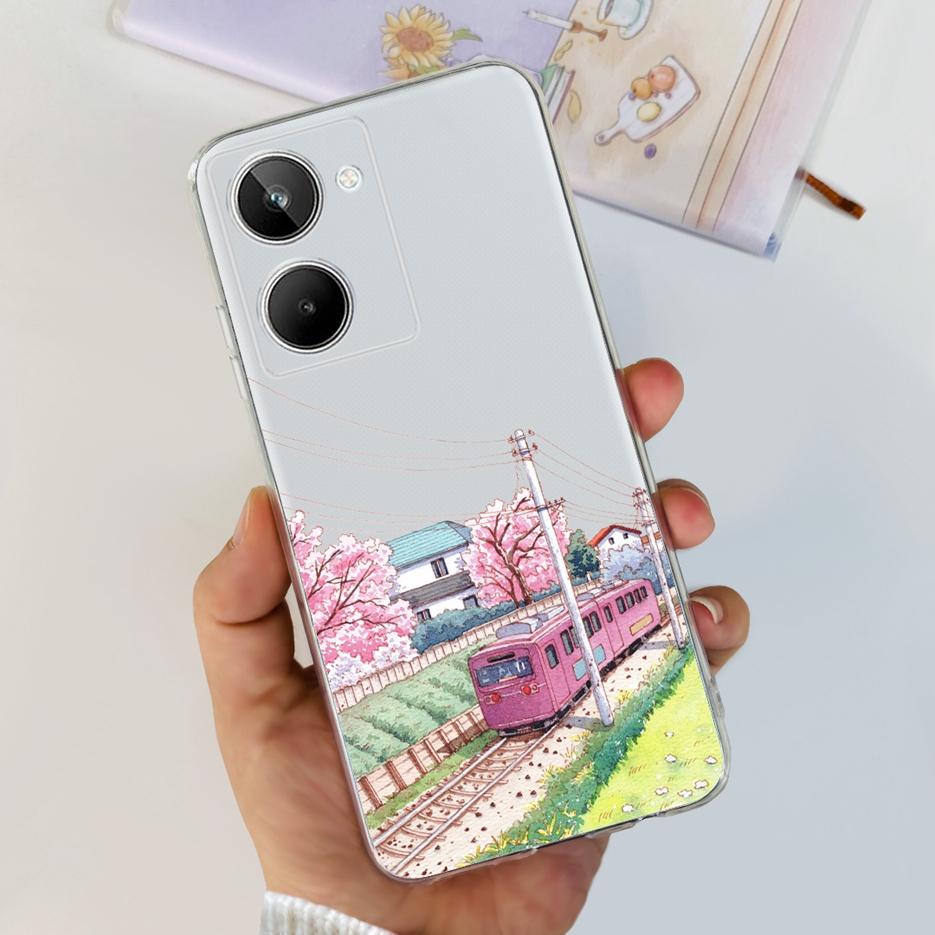For Realme 10 4G Case Colorful Painted Cover Soft Silicone Phone Case For Realme 10 Pro Plus Realme10 Pro+ Back Cover Coque Capa