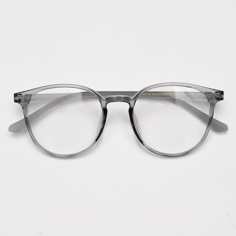 Brown Blue Light Glasses TR90 Ultralight Gradient Eyeglasses Transparent Big Round Reading Glasses For Women Men