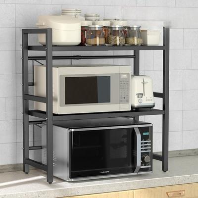 Household Multi-layer Width and Height Adjustable Storage Rack Kitchen Rust Proof and Thick Round Smooth Stable Storage Rack