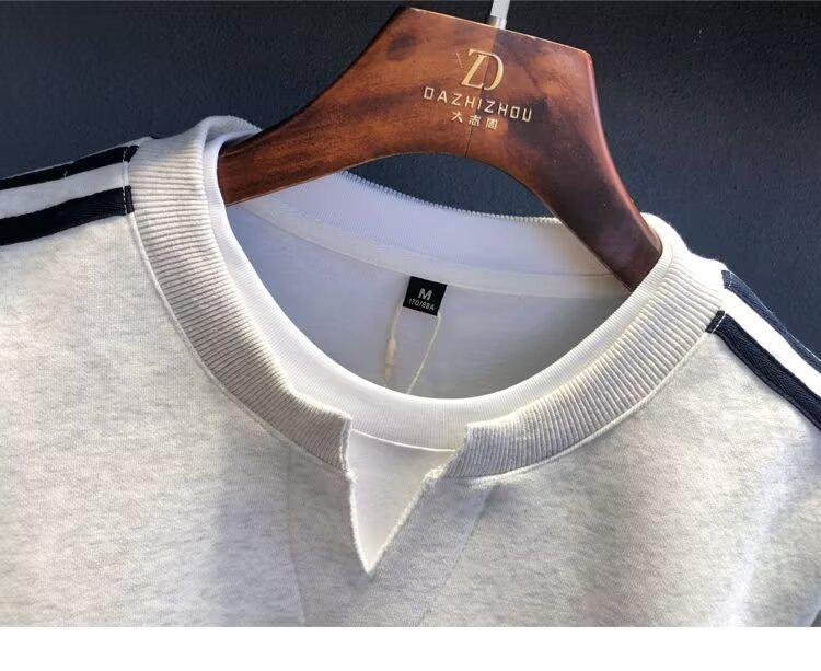 

Korean Style Round Neck Loose Hoodie for Men - Autumn/Winter 2025 Trendy Hong Kong Design M