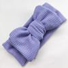 European & American Handmade Baby Hair Accessory: Large Bow Double Layer Waffle Texture Headband for Kids