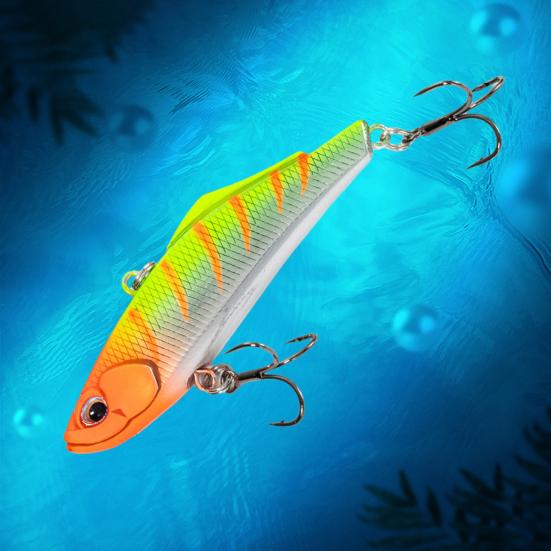 7CM/15.5G VIB Fishing Lure with Hooks Long Casting Hard Artificial Bait Freshwater Saltwater Trout Bass Walleye Fishing Accessories