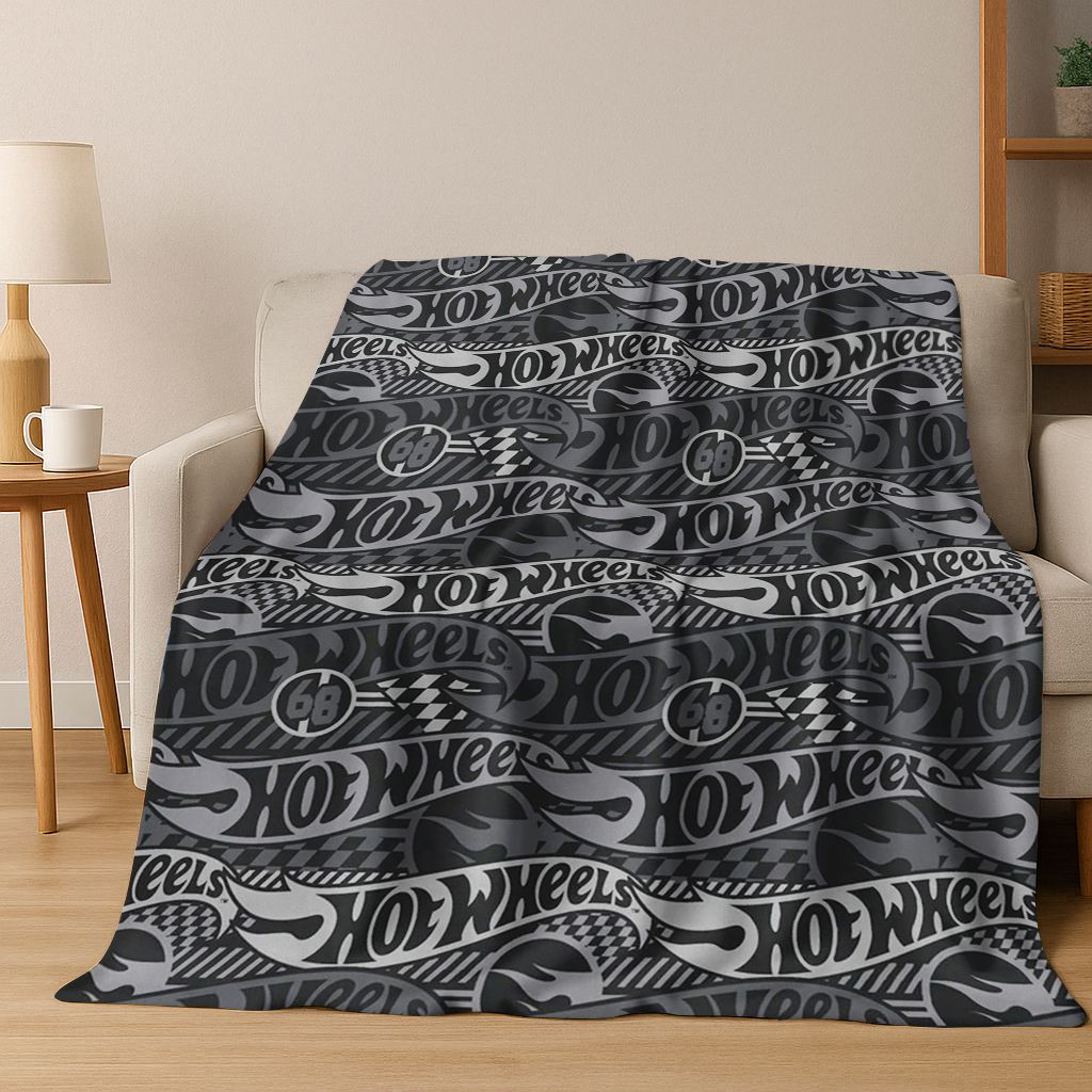 Cartoon Hot Wheels Spielzeug Rennwagen Kunst Flanelldecke, Gemütliche Weiche Überwurfdecke für Zuhause Schlafzimmer Bett Sofa Picknick Abdeckung Kindergeschenk