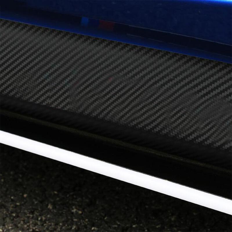 2pcs Car Side Skirt Sill Stripe Stickers Black/Carbon Fiber Black Transfer Glue Decals for BMW 1 3 4 5 6 Series F30 F35 F31